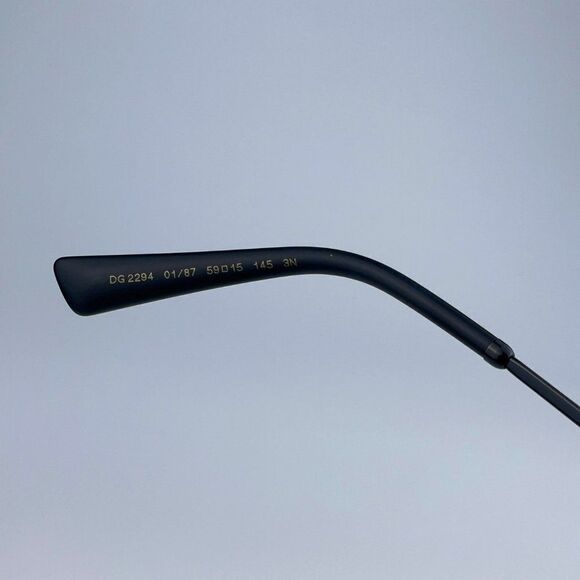 NEW D&G DG2294 01/87 Black Grey Pilot Metal Unisex Sunglasses - Picture 9 of 11